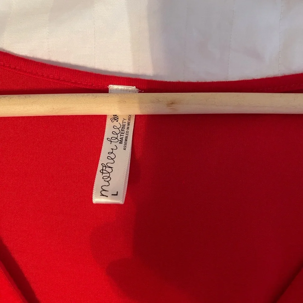 Red maternity dress - Picture 4 of 7